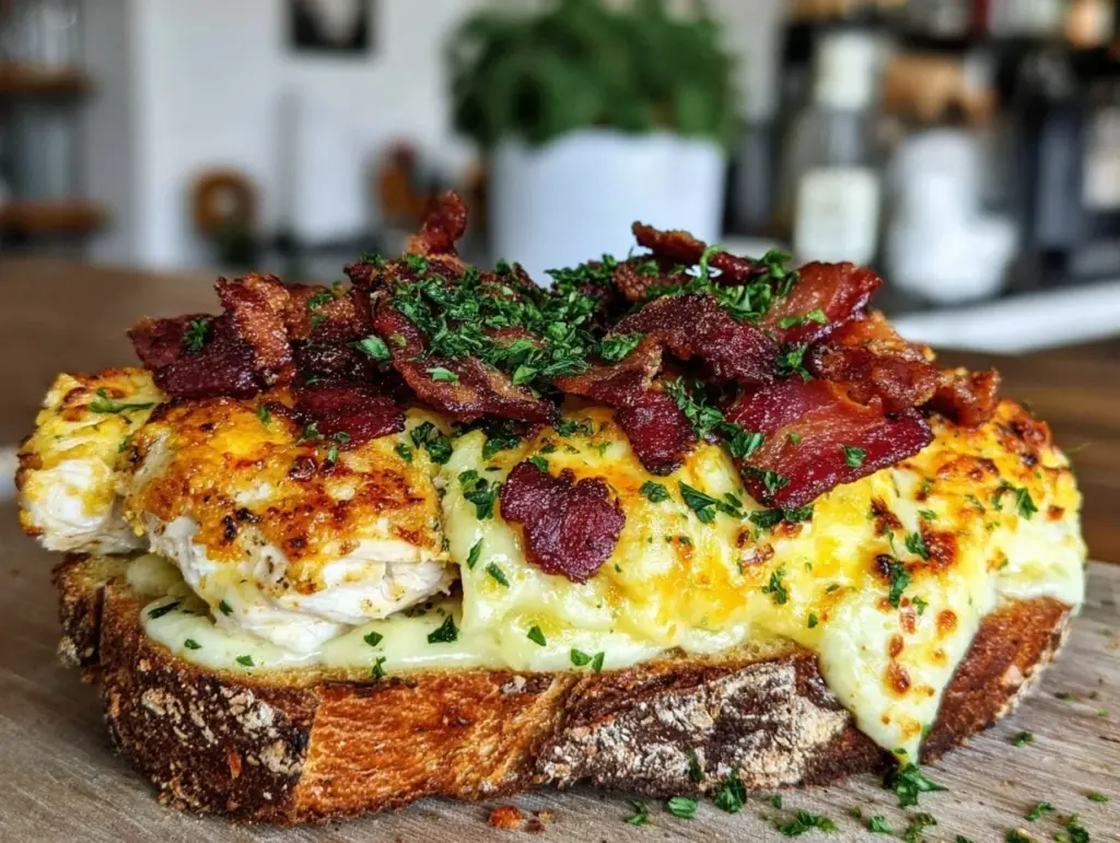 crispy hot brown turkey melt - featured image