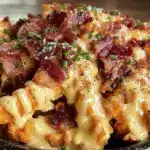 crispy loaded sweet potato fries - featured image