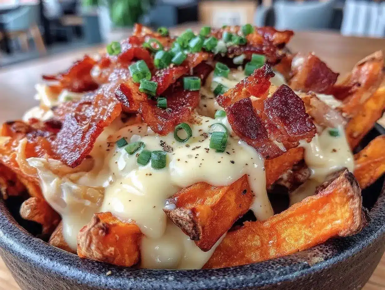 crispy loaded sweet potato fries preparation steps