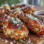 crispy parmesan garlic wing bites - featured image