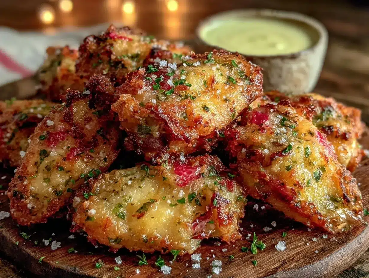 crispy parmesan garlic wing bites preparation steps