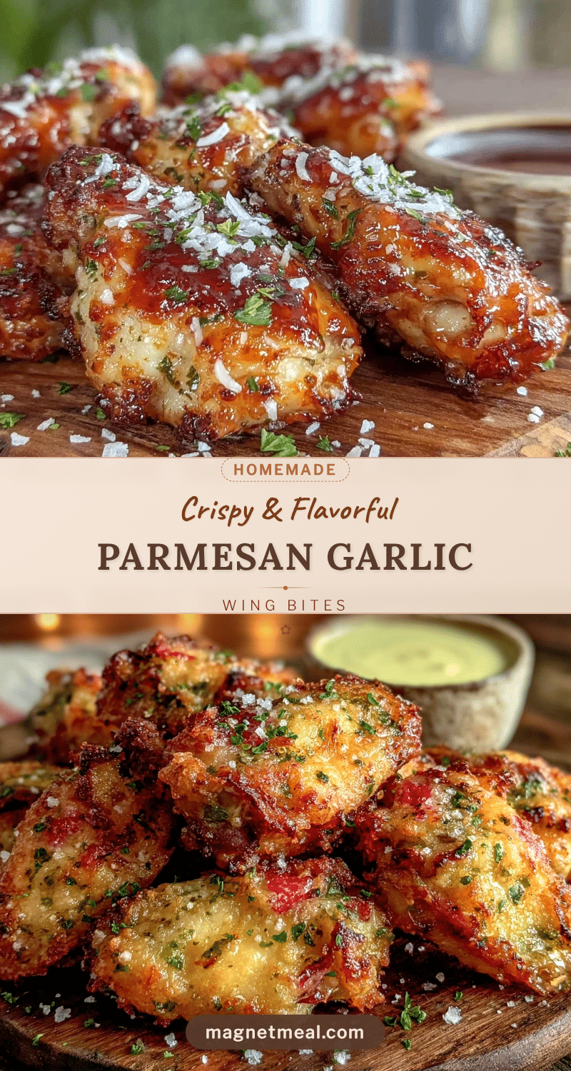 crispy parmesan garlic wing bites recipe