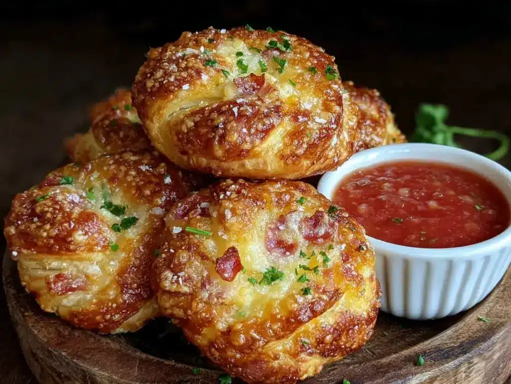 crispy pizza crescent roll-ups - featured image