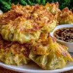crispy pork and cabbage potstickers - featured image