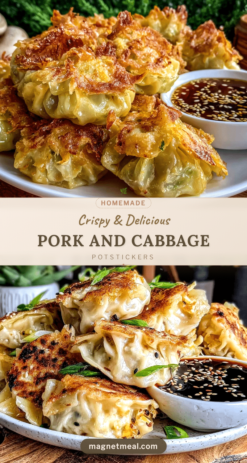 crispy pork and cabbage potstickers recipe