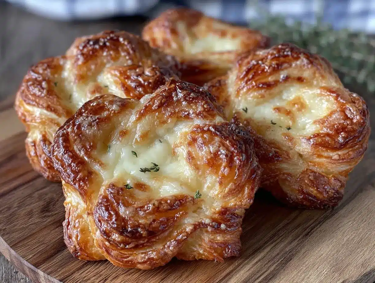 crispy star-shaped puff pastry cheese twists preparation steps