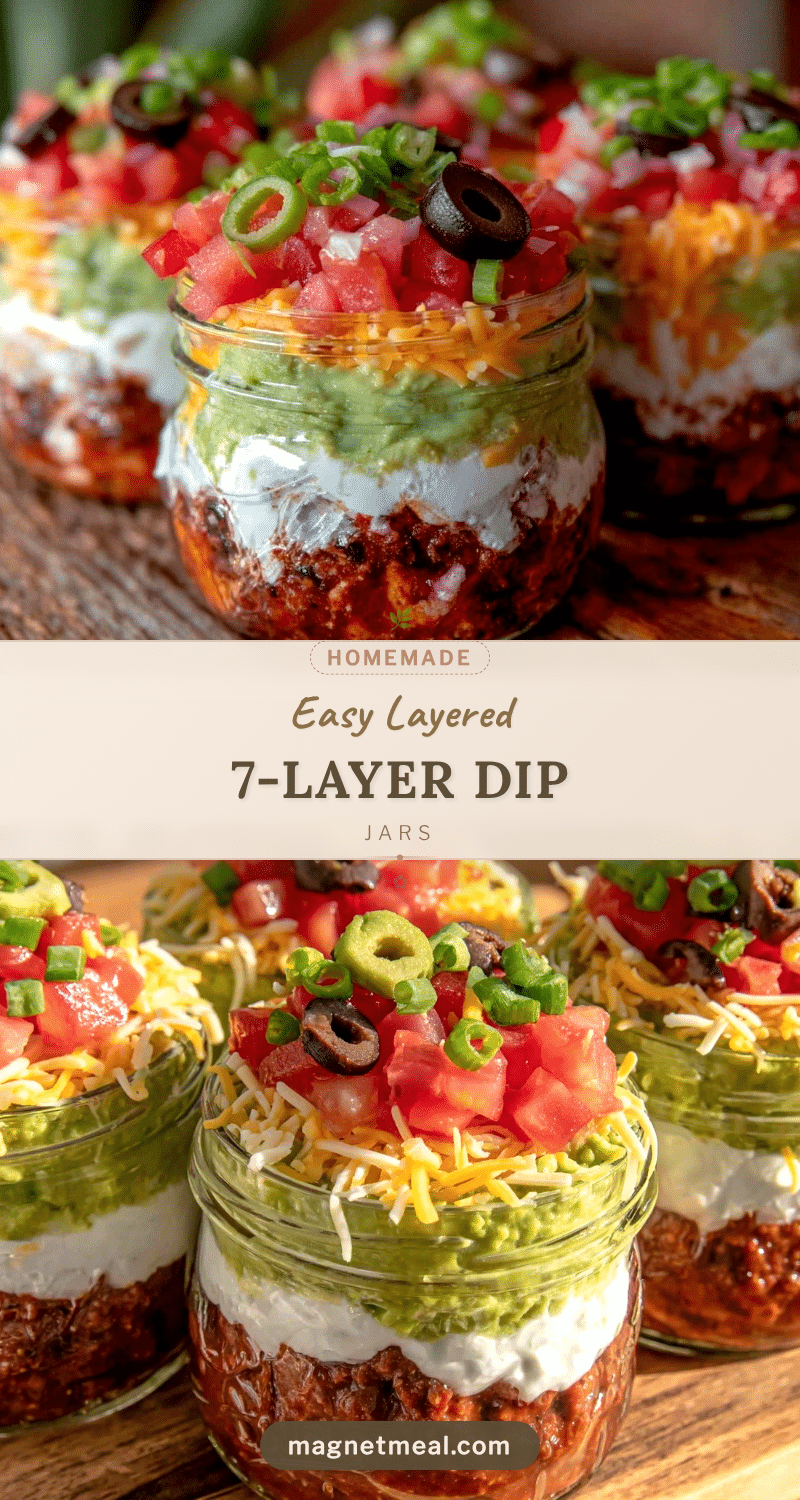easy 7-layer dip jars recipe