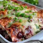 easy cheesy sweet potato black bean enchiladas - featured image