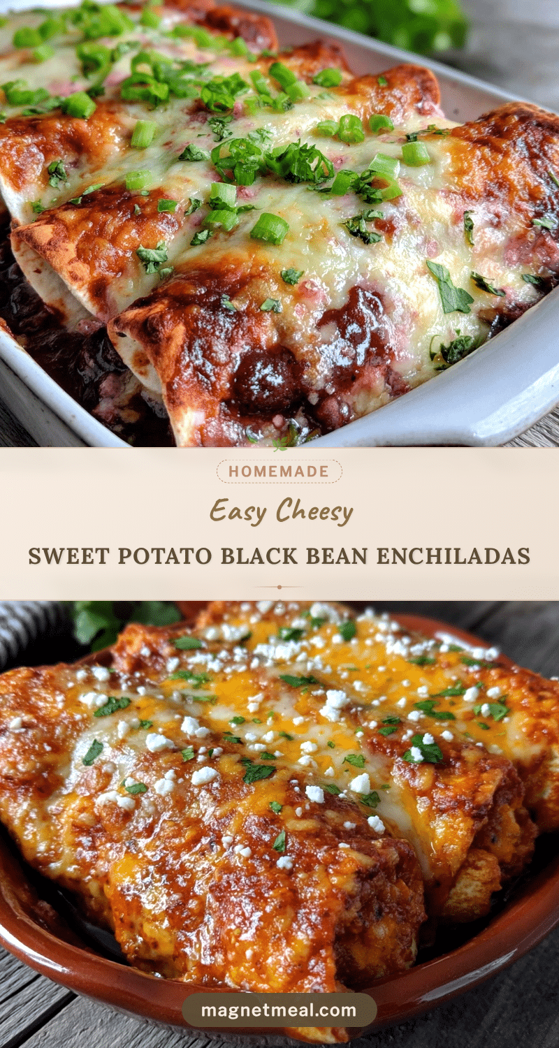 easy cheesy sweet potato black bean enchiladas recipe