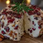 easy cranberry pecan cheese ball - featured image