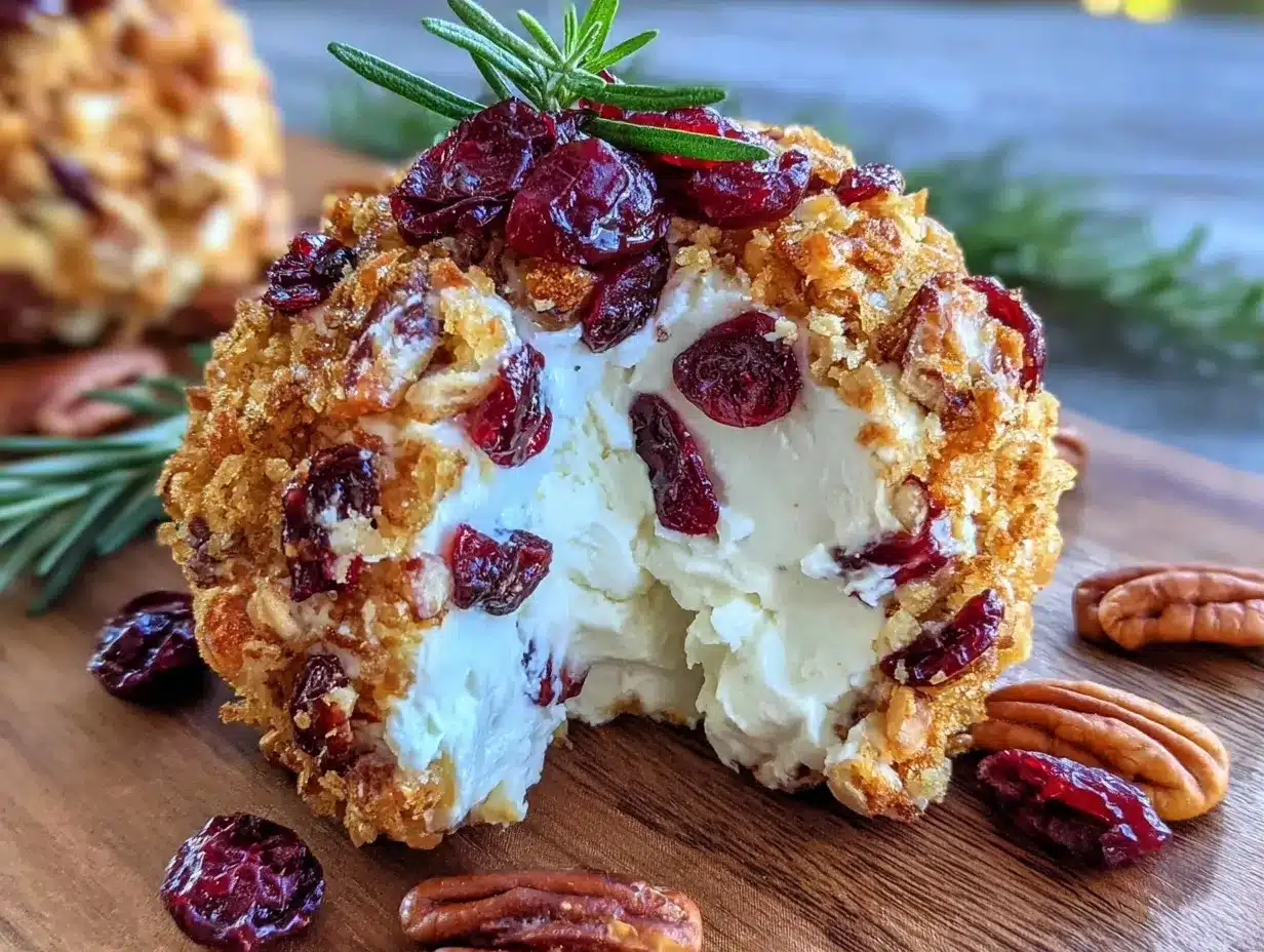 easy cranberry pecan cheese ball preparation steps