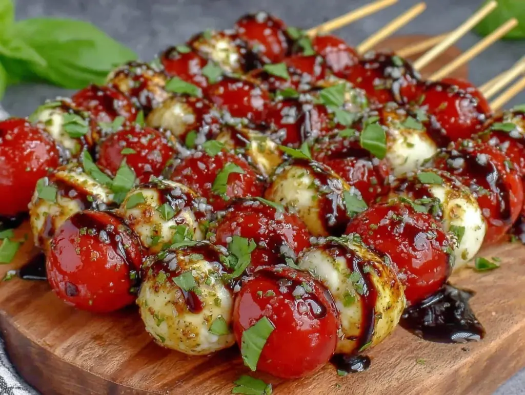 easy fresh caprese skewers - featured image