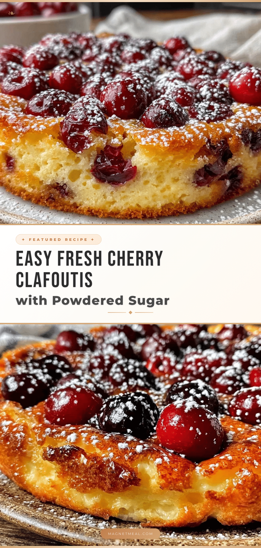 easy fresh cherry clafoutis recipe