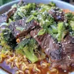 easy one-pot beef and broccoli ramen - featured image