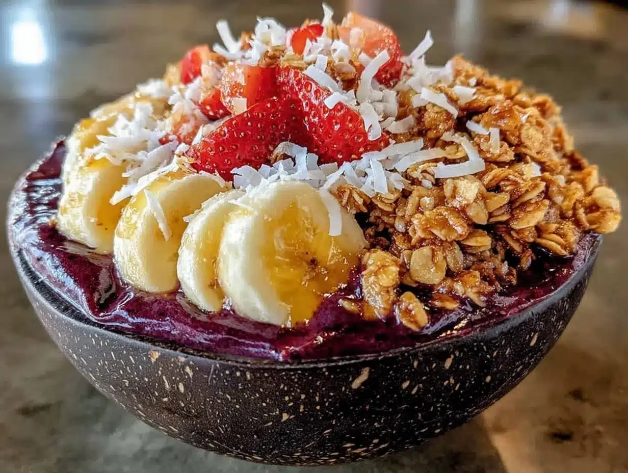 fresh açaí bowl recipe preparation steps