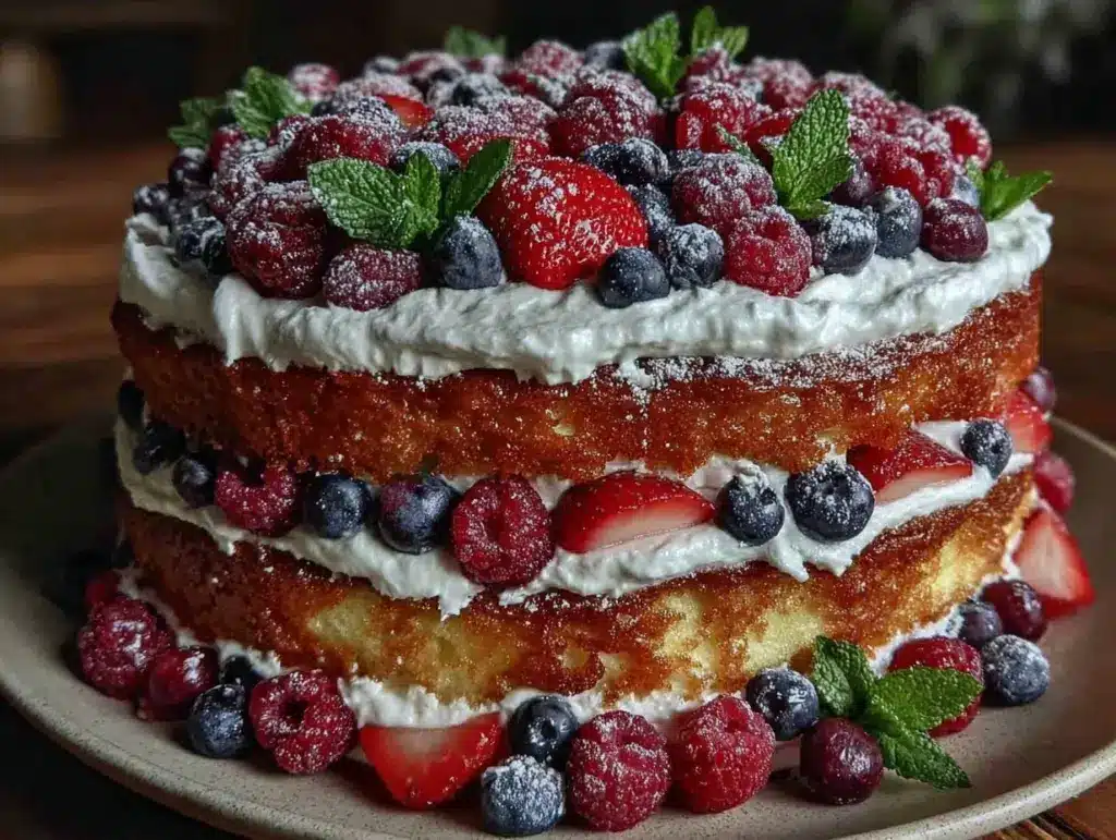 fresh berry sweet naked cake - featured image
