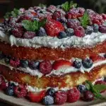 fresh berry sweet naked cake - featured image