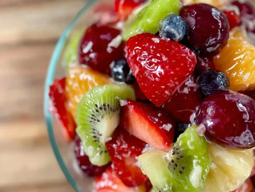 Fresh Honey Lime Rainbow Fruit Salad - featured image