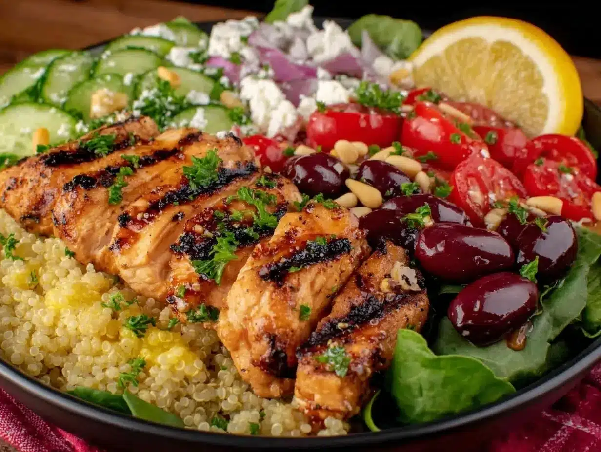 Fresh Mediterranean Quinoa Bowl preparation steps