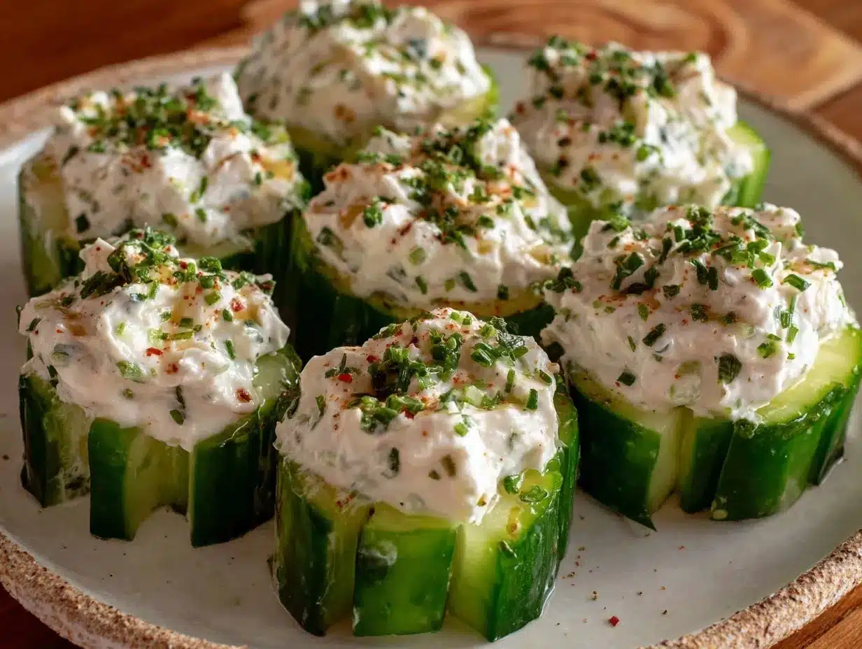 fresh mini cucumber bites preparation steps