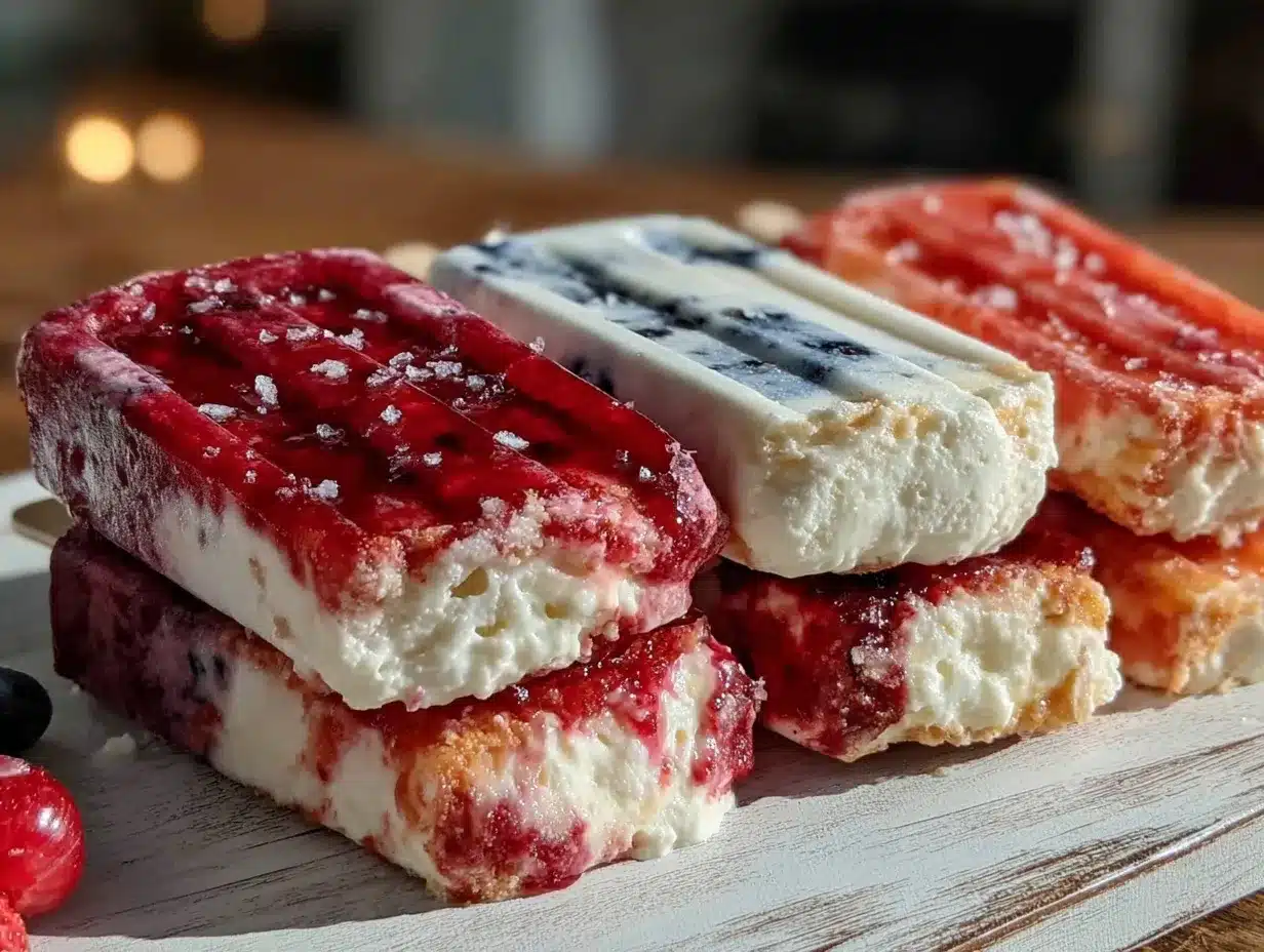 fresh patriotic popsicles preparation steps