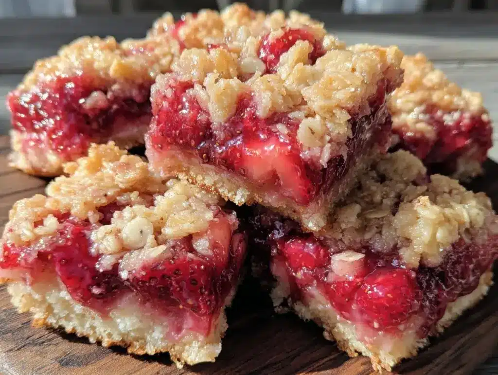 fresh strawberry crumb bars - featured image