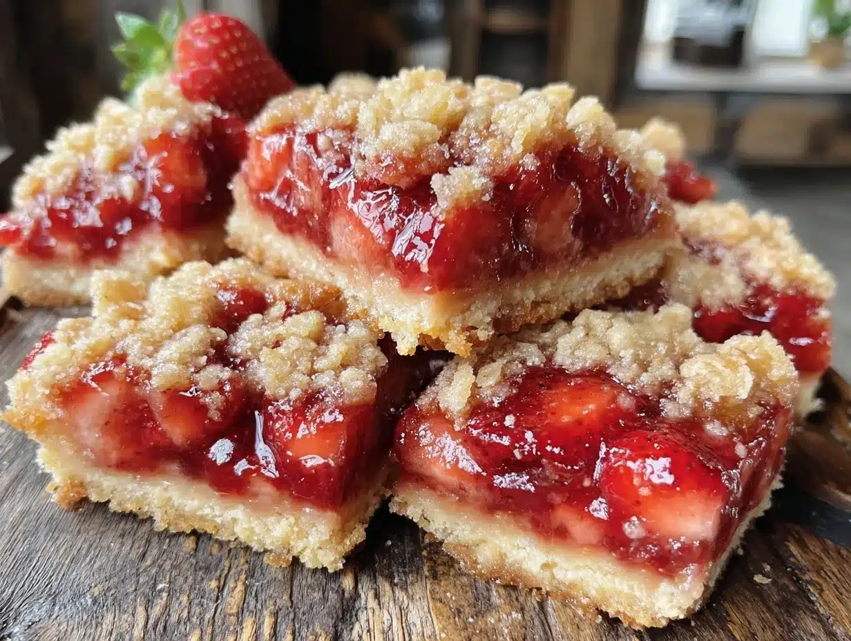 fresh strawberry crumb bars preparation steps