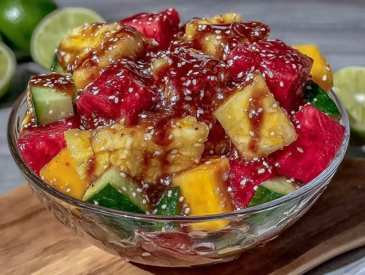 fresh tajin fruit salad preparation steps