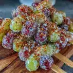 frozen grape skewers with tajin seasoning - featured image