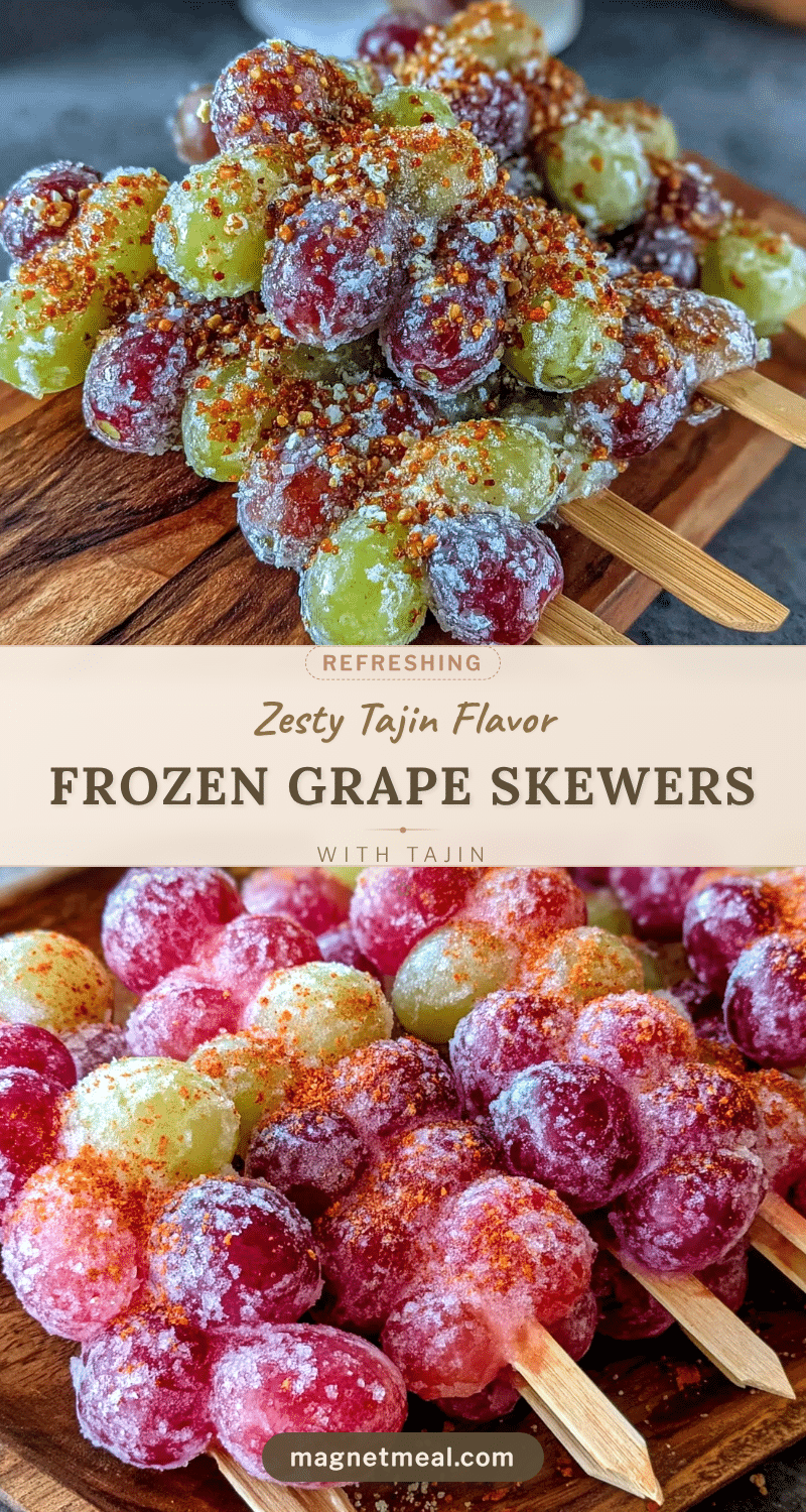 frozen grape skewers with tajin seasoning recipe