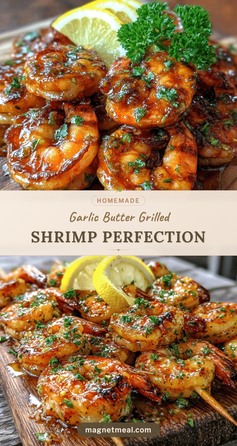 garlic butter grilled shrimp skewers recipe