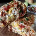 loaded breakfast burrito with spicy chorizo - featured image
