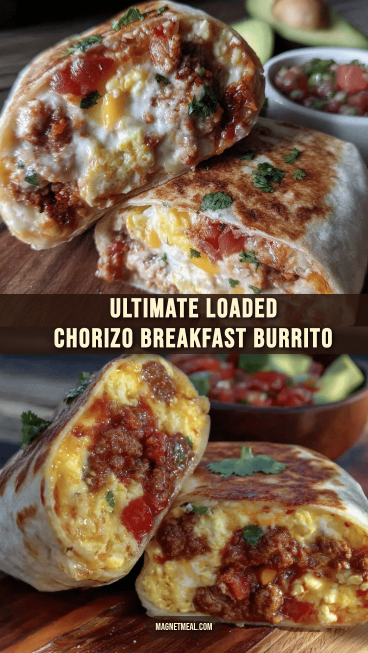 loaded breakfast burrito with spicy chorizo recipe