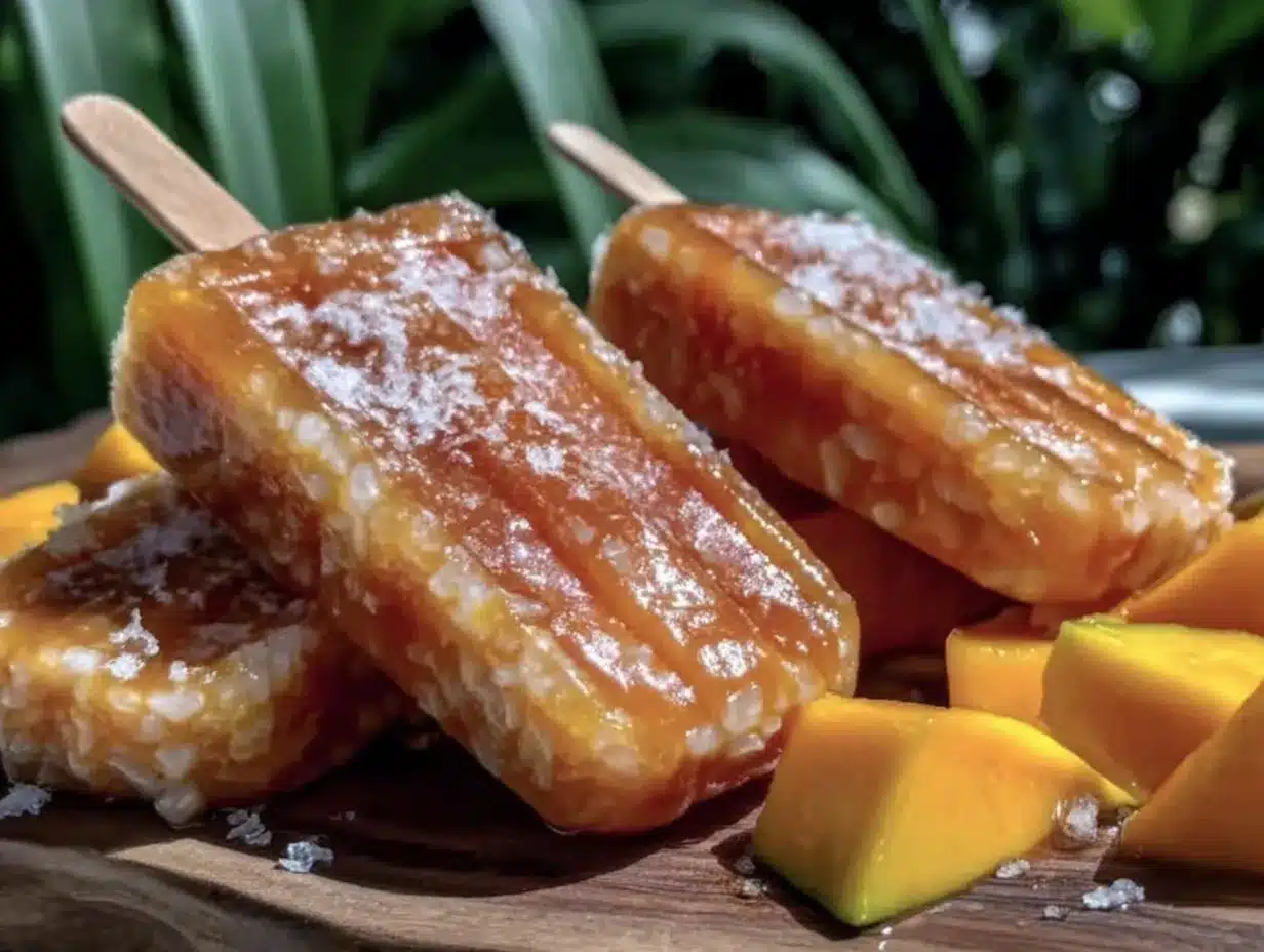 mango sticky rice popsicles preparation steps