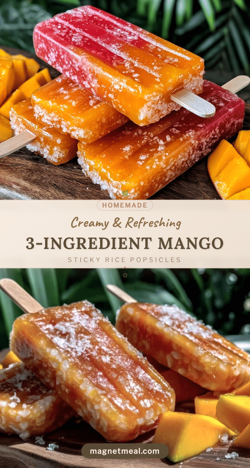 mango sticky rice popsicles recipe