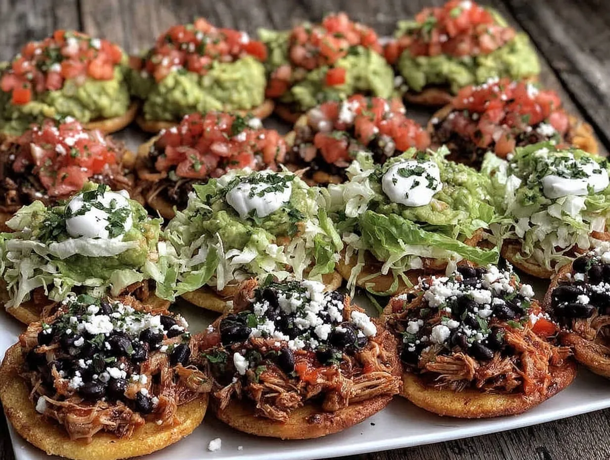 mini sopes and tostadas preparation steps