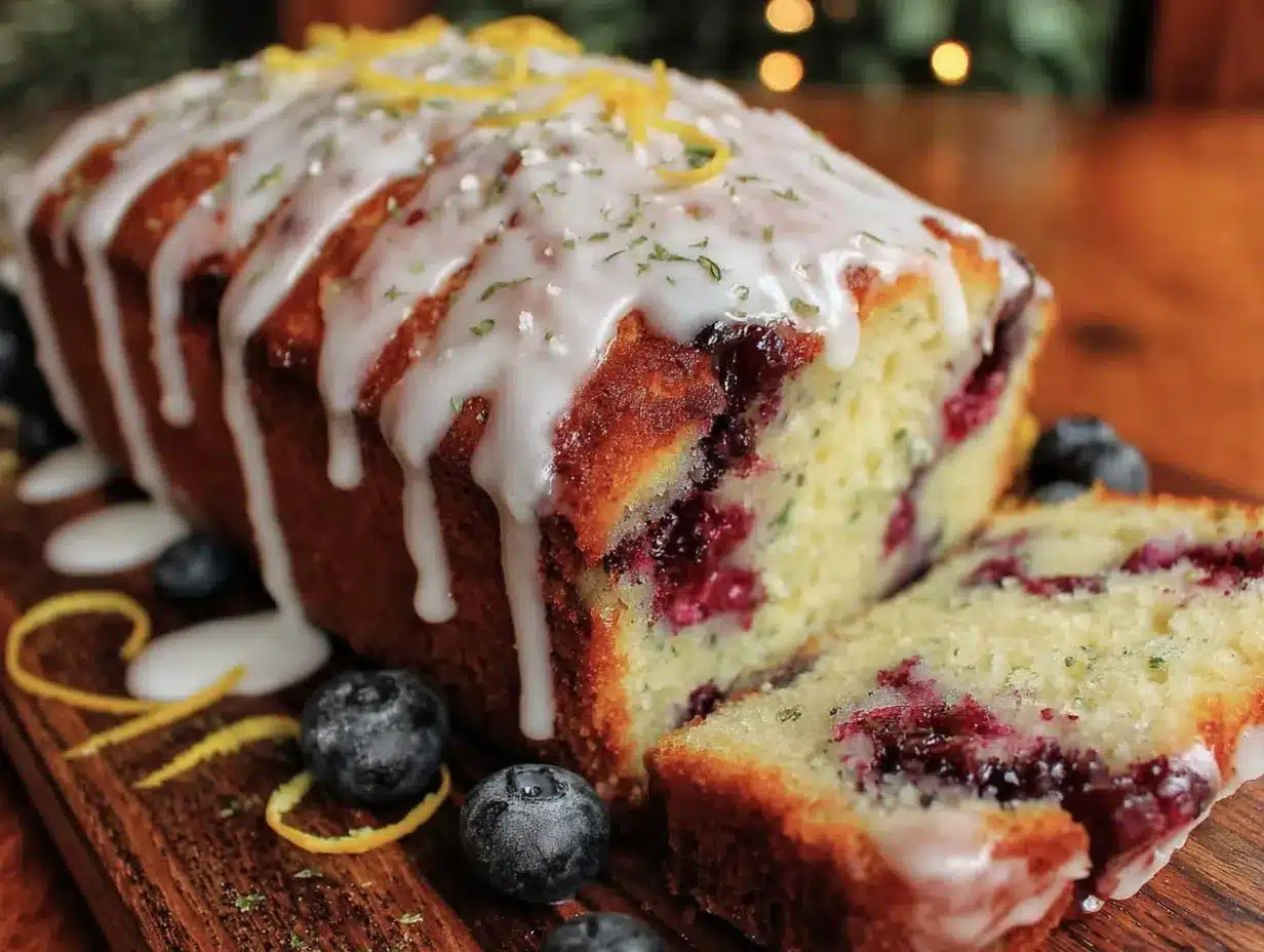 moist blueberry lemon pound cake preparation steps
