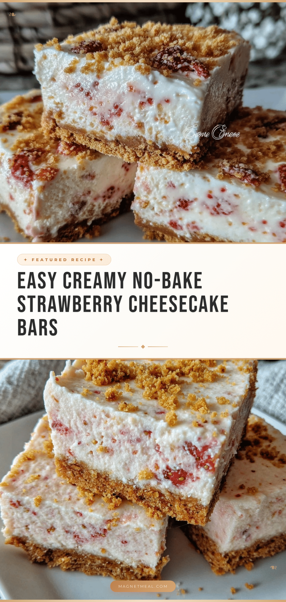 no-bake strawberry cheesecake bars recipe