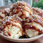 no-churn salted caramel swirl ice cream - featured image