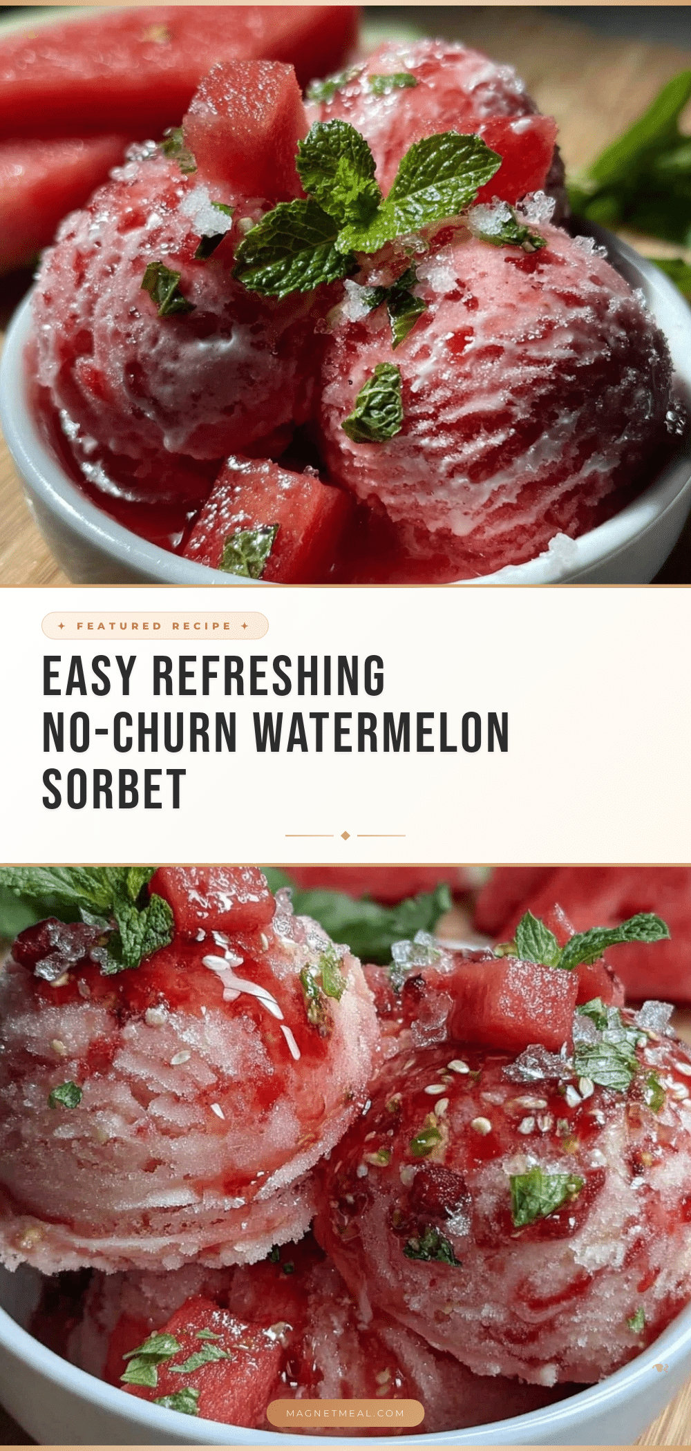 no-churn watermelon sorbet recipe recipe