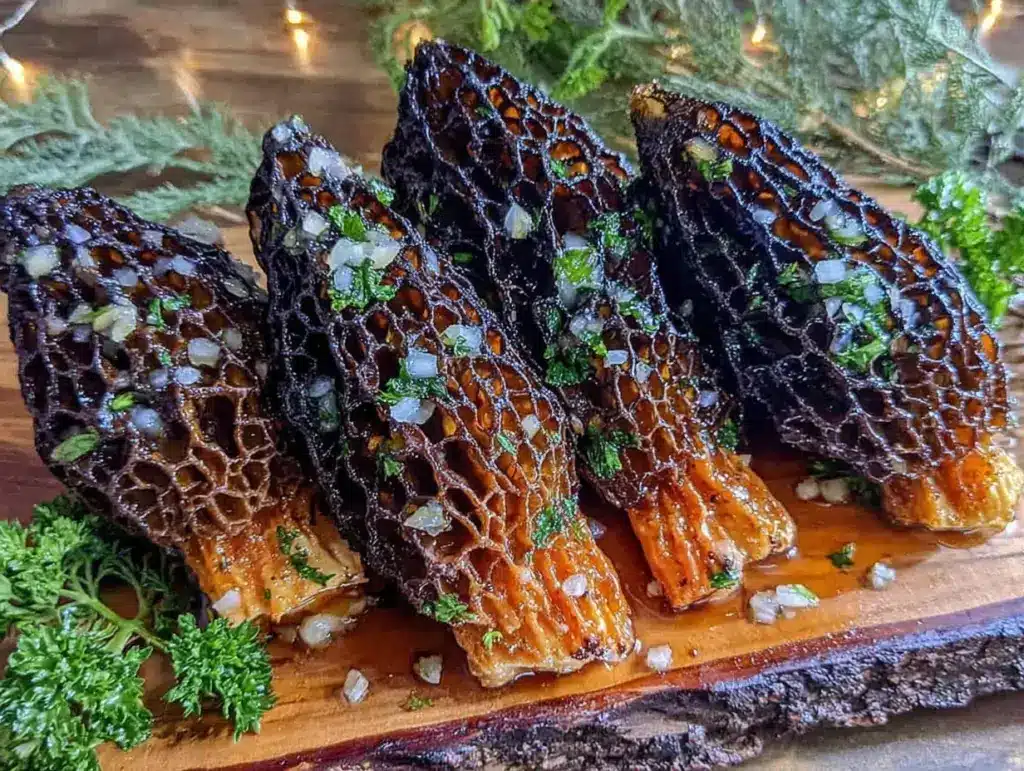 pan-seared morel mushrooms - featured image