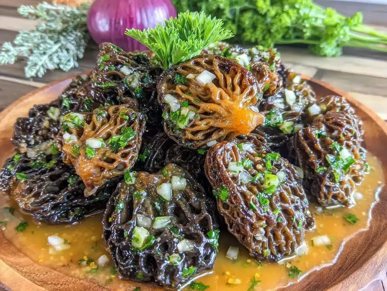 pan-seared morel mushrooms preparation steps