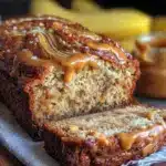peanut butter swirl banana bread - featured image