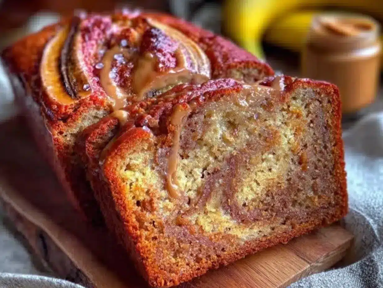 peanut butter swirl banana bread preparation steps