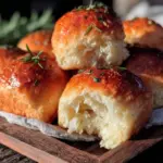 roasted garlic dinner rolls - featured image