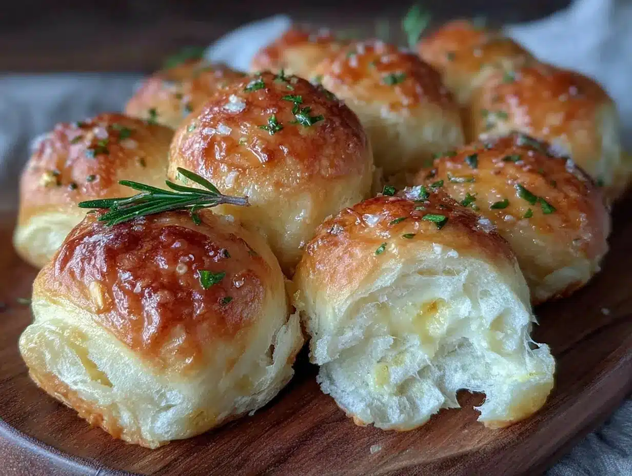 roasted garlic dinner rolls preparation steps