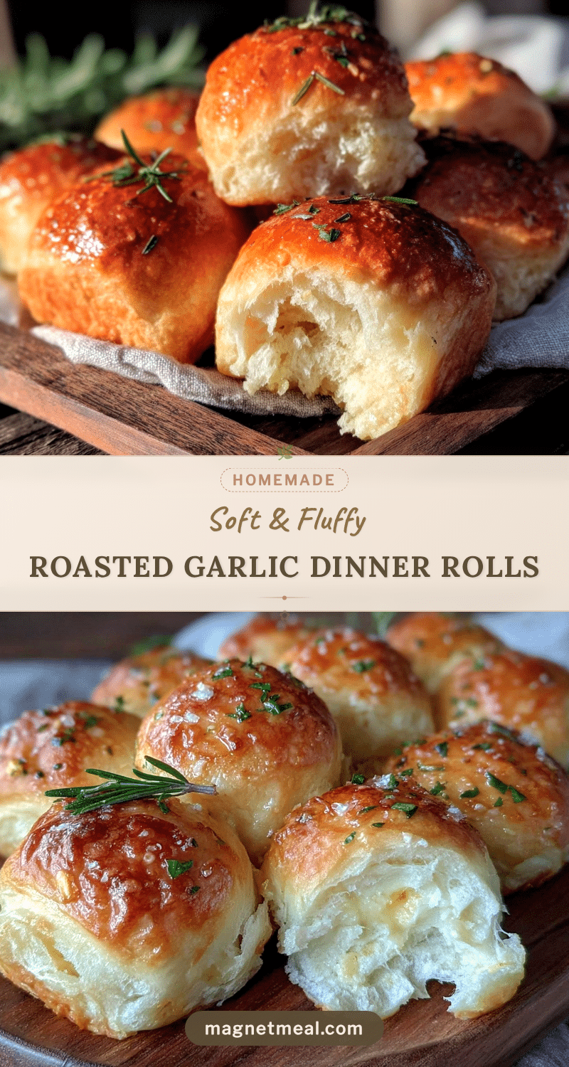 roasted garlic dinner rolls recipe