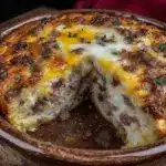 sausage and hashbrown egg bake - featured image