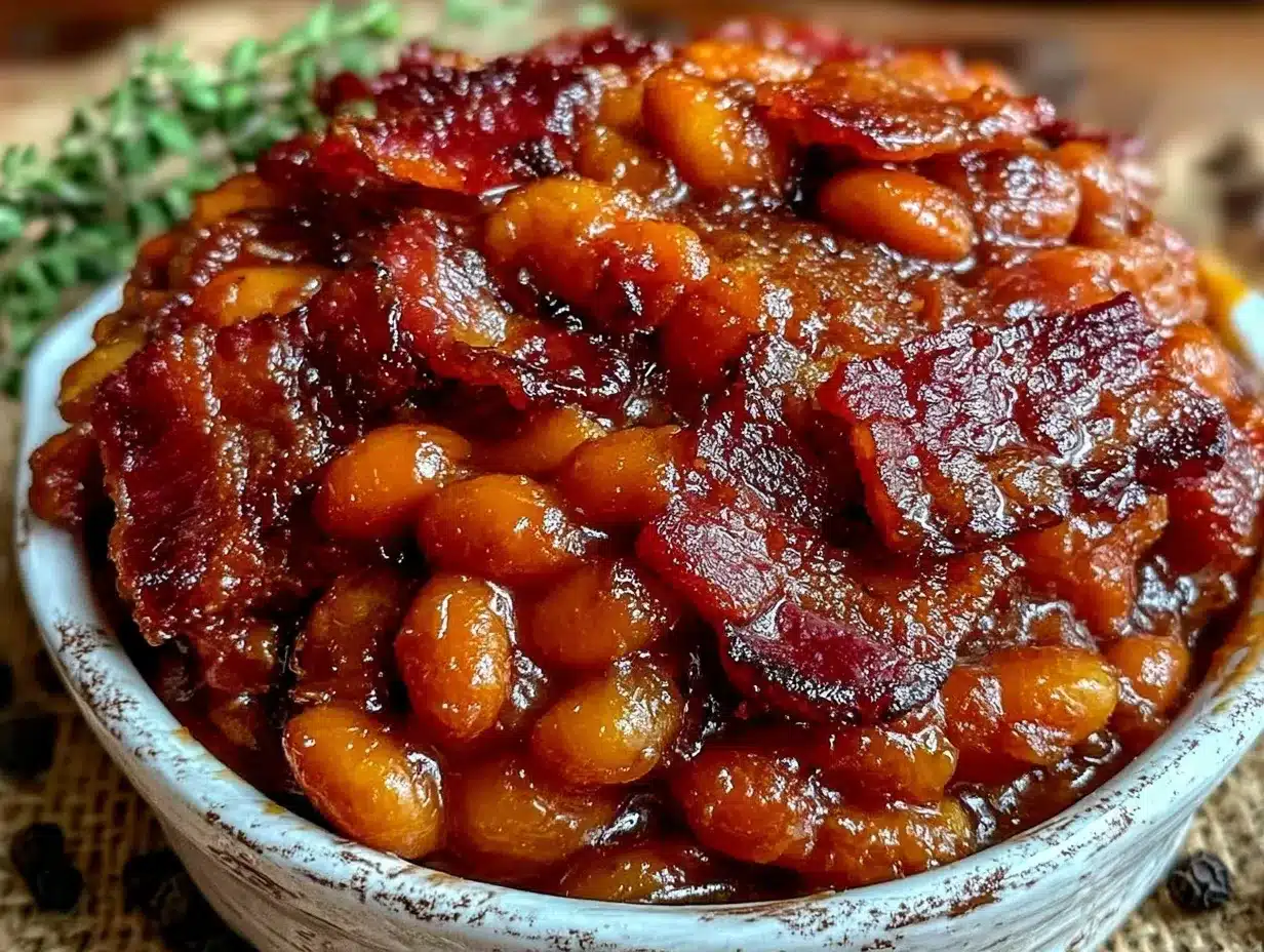 savory brown sugar baked beans preparation steps