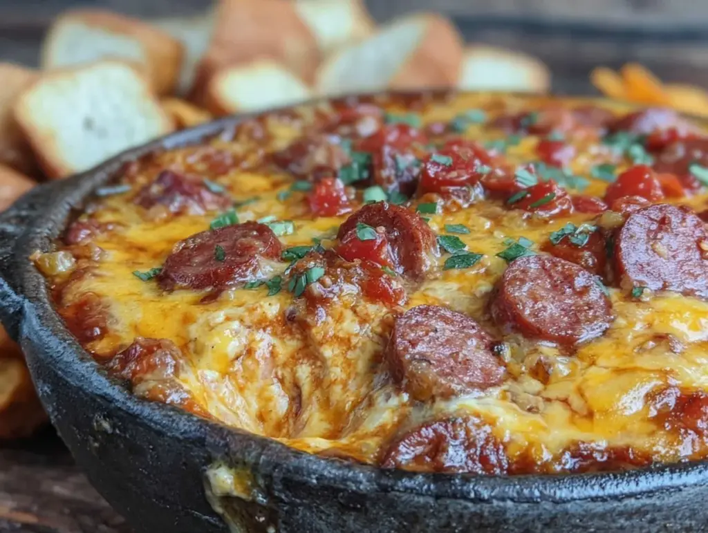 slow cooker chili cheese dog dip - featured image